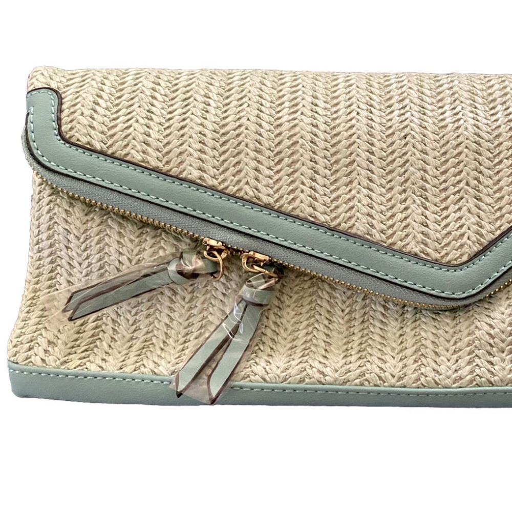 Urban Expressions Clutch w/ Detachable Chain - Light Teal